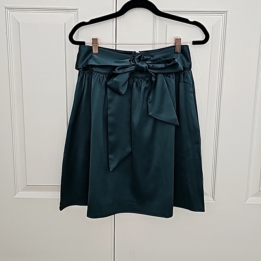 Gibsonlook Teal Skirt With Bow, Festive Holiday, Size X-small,NWT